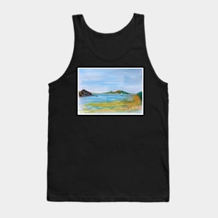 Picnic Bay Jetty looking towards Townsville - Watercolour Tank Top